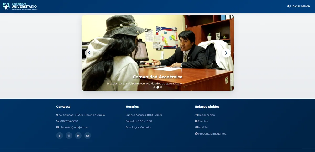 Vista previa de Comedor Universitario App